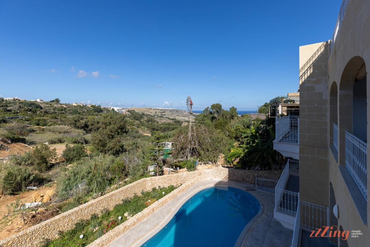 Gozo - Apartment With Stunning Views & Shared Pool Xagħra Eksteriør billede